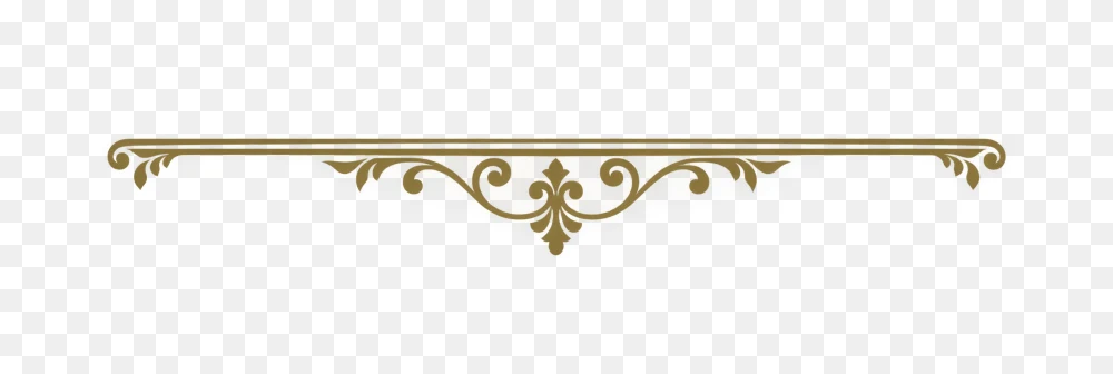 Ornate Gold Architectural Divider Transparent Background PNG Transparent Background