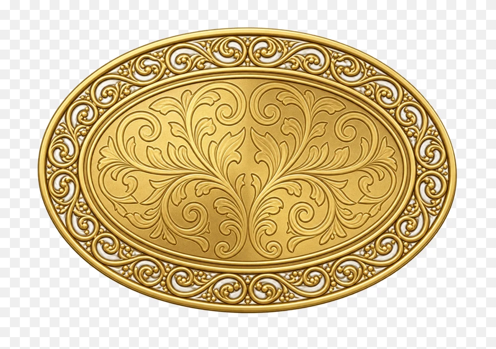 Ornate Gold Oval Frame Transparent PNG  Transparent Background