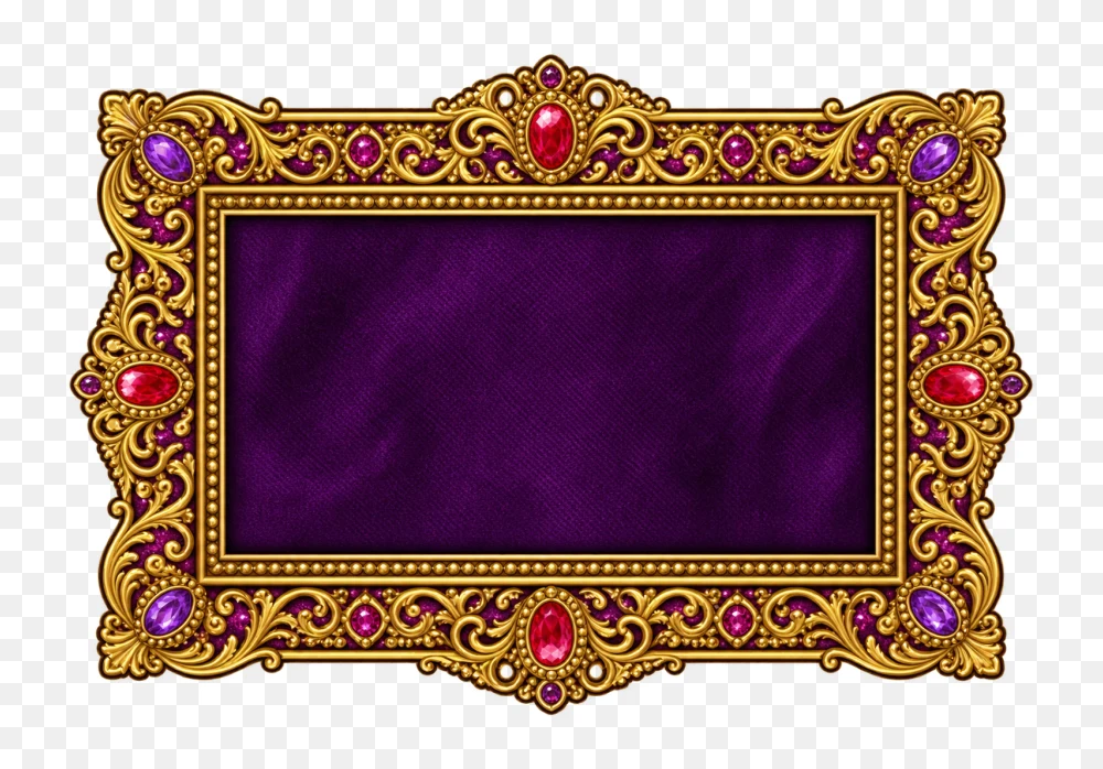Ornate Golden Baroque Frame Transparent PNG  Transparent Background