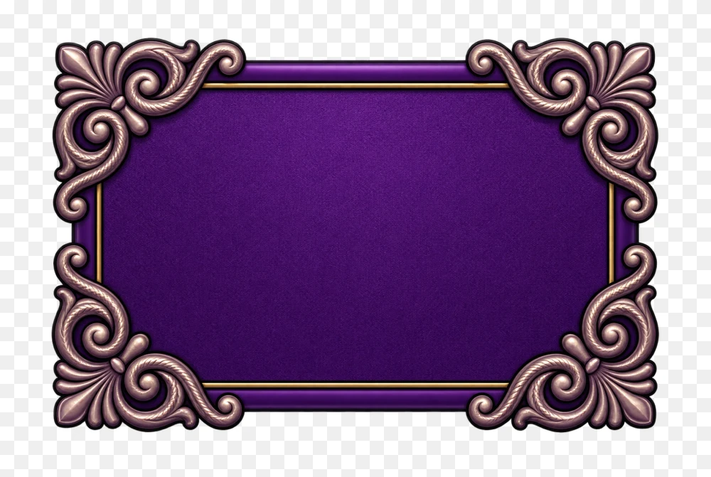 Ornate Purple Baroque Border Transparent PNG  Transparent Background