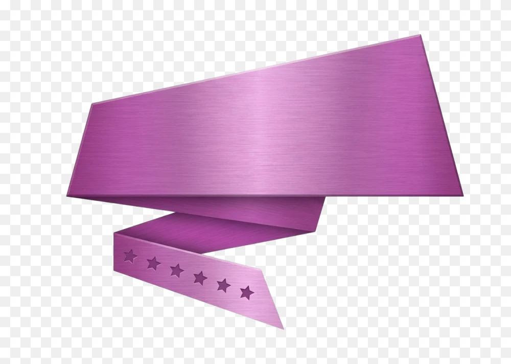Pink Ribbon Banner Transparent Background PNG  Transparent Background