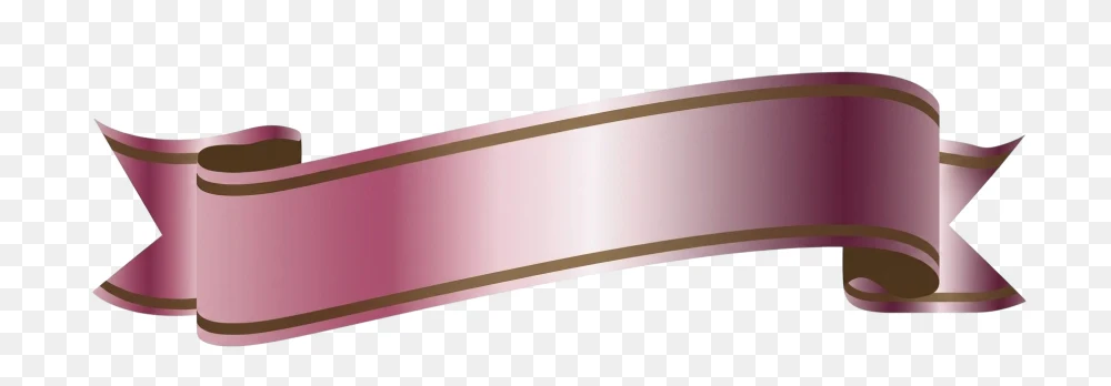 Pink Ribbon Banner Transparent PNG  Transparent Background