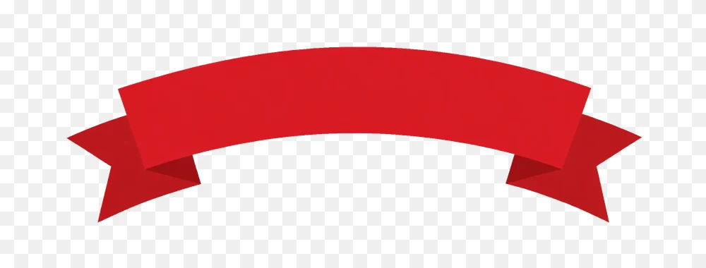 Red Curved Ribbon Transparent PNG  Transparent Background
