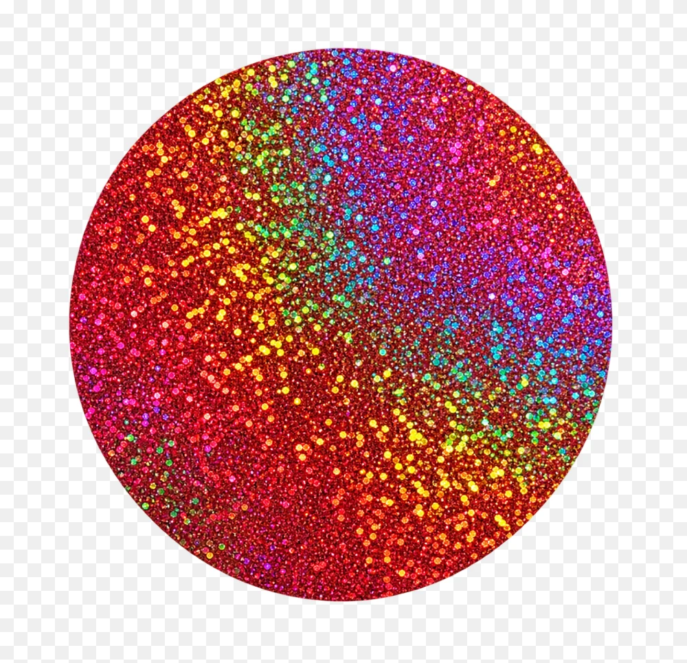 Red Holographic Glitter Circle Transparent PNG  Transparent Background