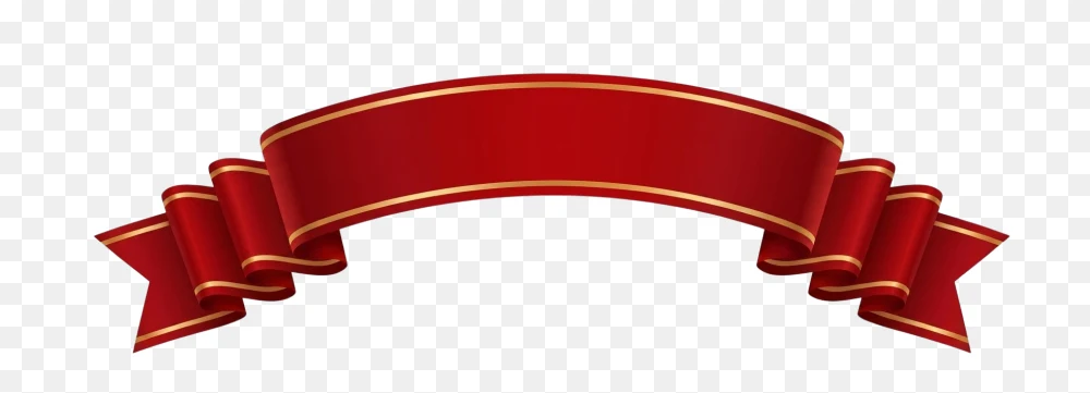 Red Ribbon Banner Transparent Background PNG  Transparent Background