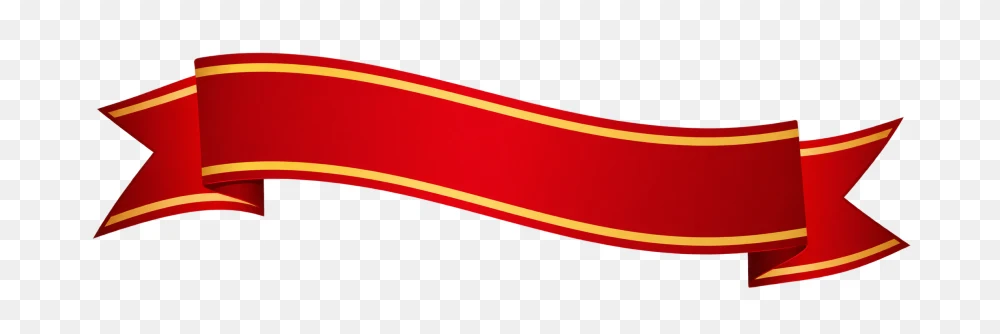 Red Ribbon Banner Transparent PNG  Transparent Background