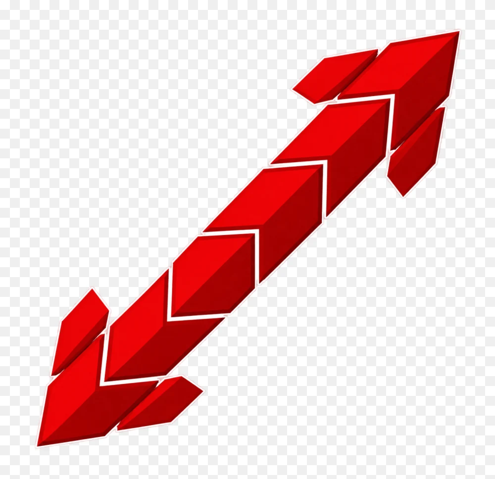 Red Segmented Double Arrow Transparent PNG  Transparent Background