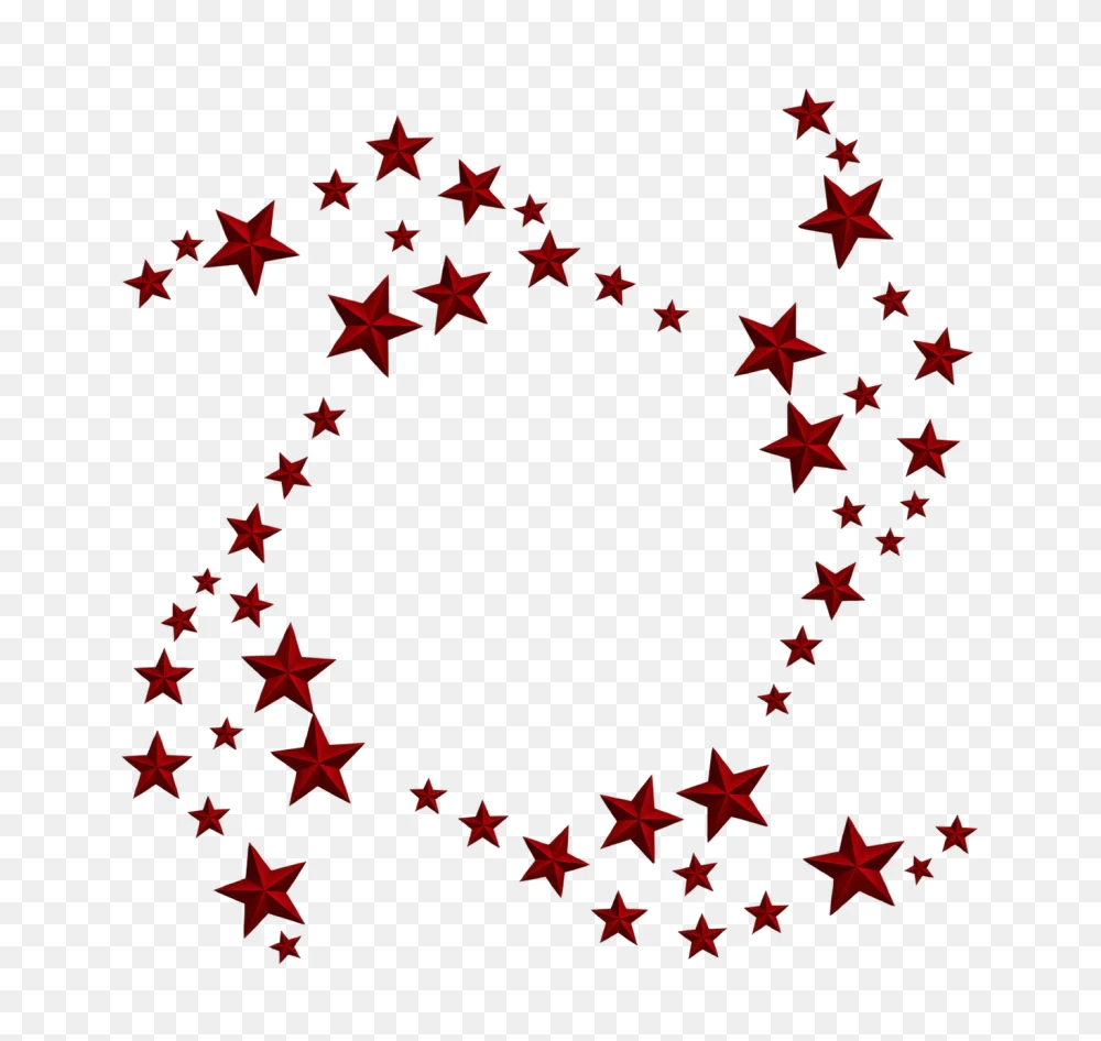 Red Stars Circular Border PNG Transparent  Transparent Background