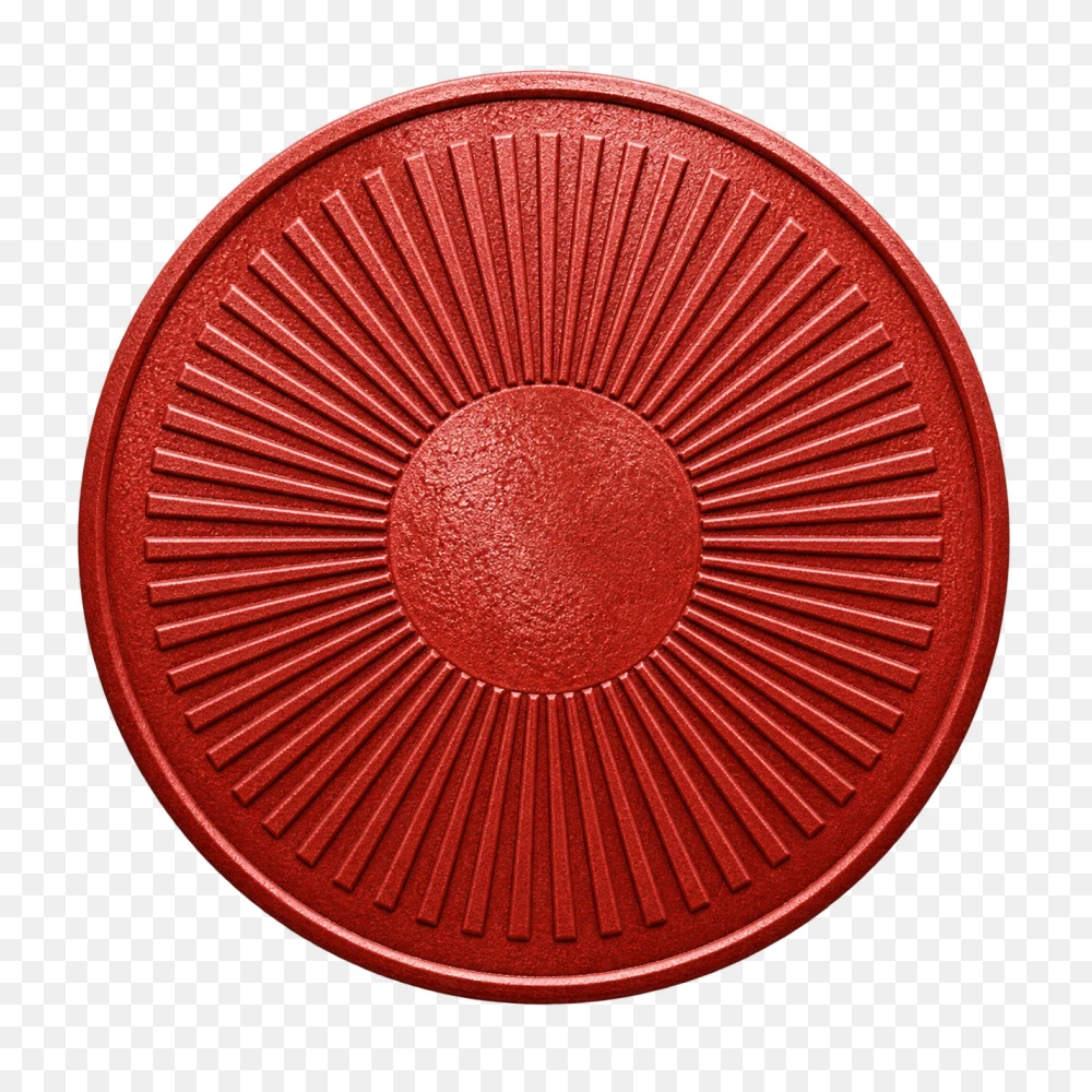 Red Sunburst Round Medallion Transparent Background PNG Transparent Background