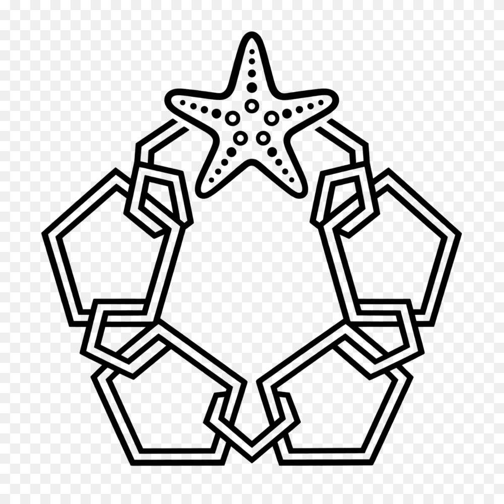 Starfish Geometric Pattern Transparent Background PNG  Transparent Background