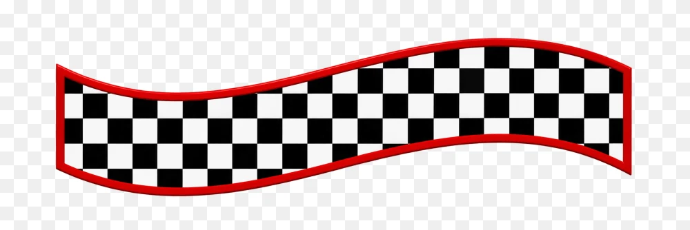 Wavy Checkered Banner Transparent PNG  Transparent Background