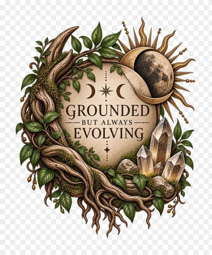 Grounded But Always Evolving Celestial Typography Transparent PNG  Transparent Background