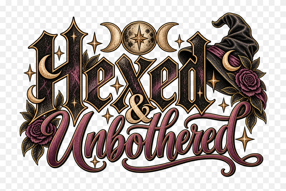 Hexed And Unbothered Typography Transparent PNG  Transparent Background
