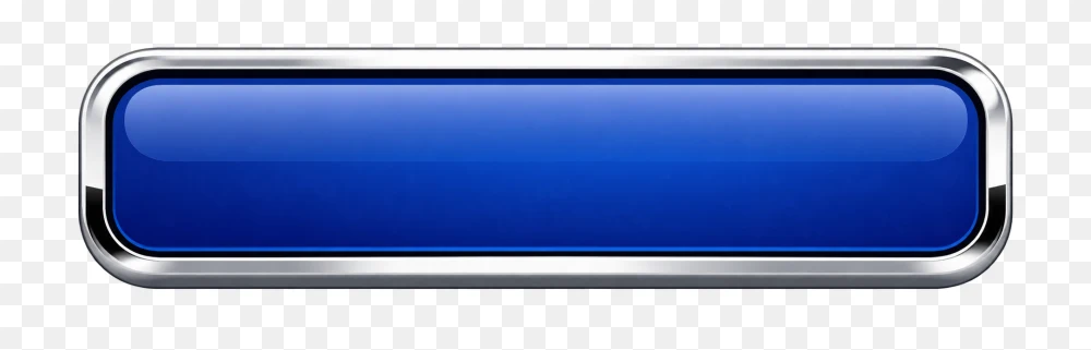 Blue Button with Silver Banner Transparent PNG  Transparent Background