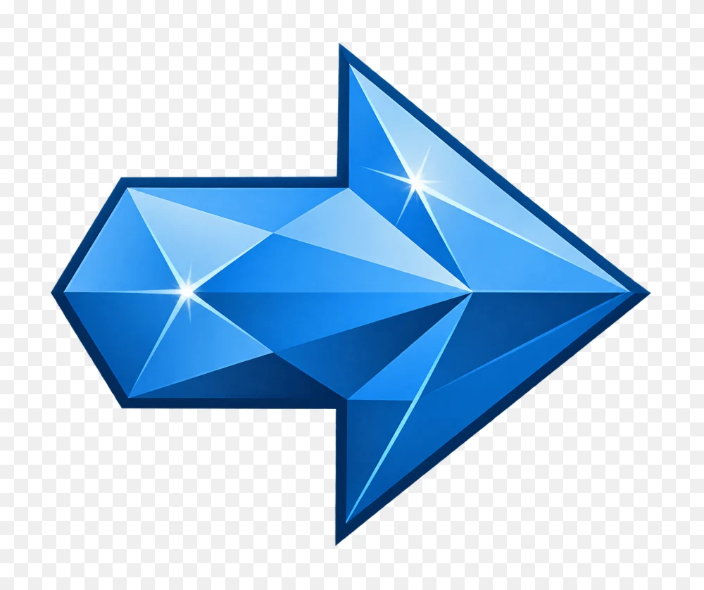 Blue Gemstone Crystal Arrow Transparent PNG  Transparent Background