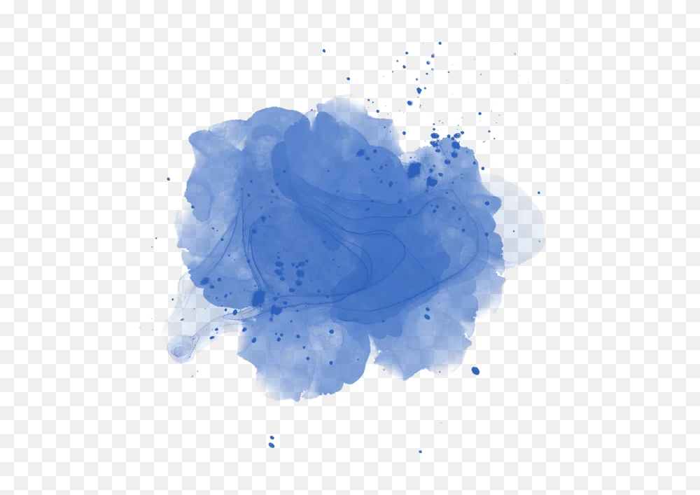 Blue Ink Splatter Transparent PNG  Transparent Background