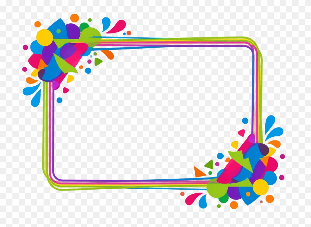 Colorful Abstract Border Transparent PNG  Transparent Background