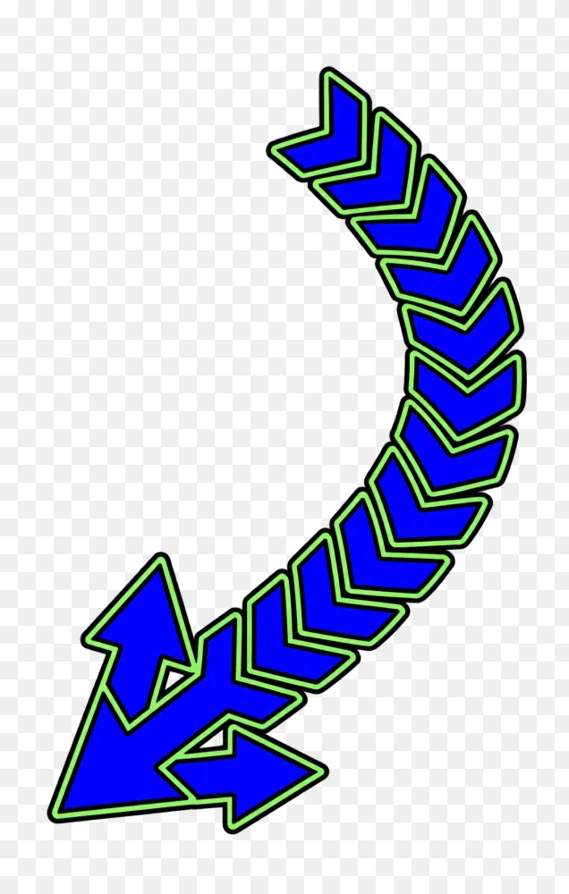 Curved Blue Arrow Png Transparent  Transparent Background