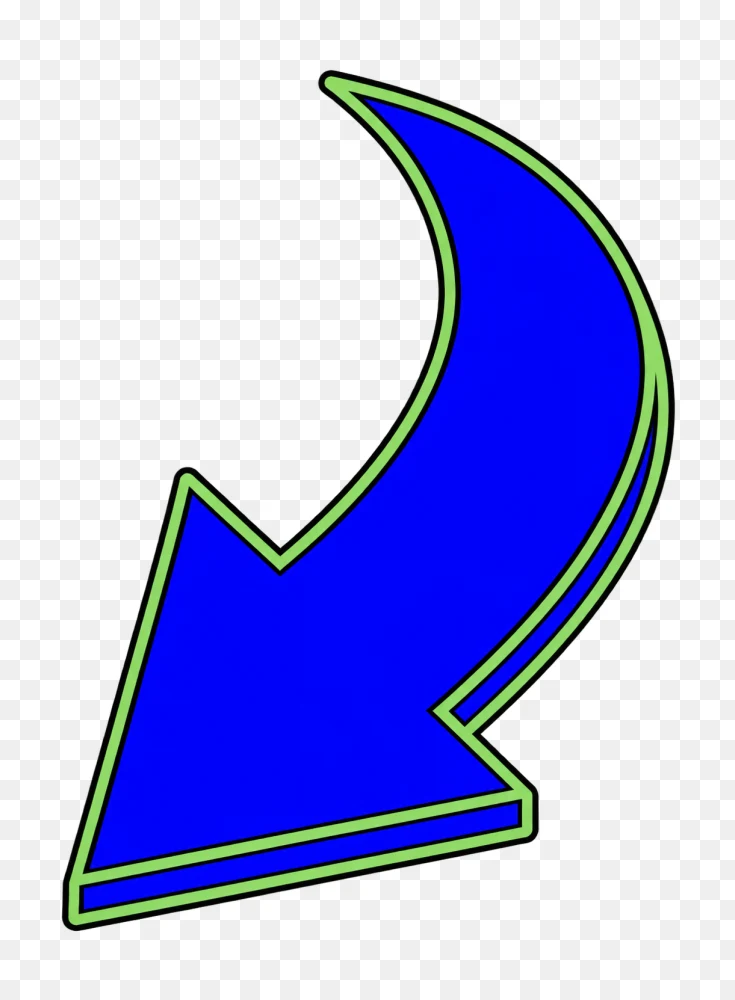 Curved Blue Arrow Transparent PNG  Transparent Background
