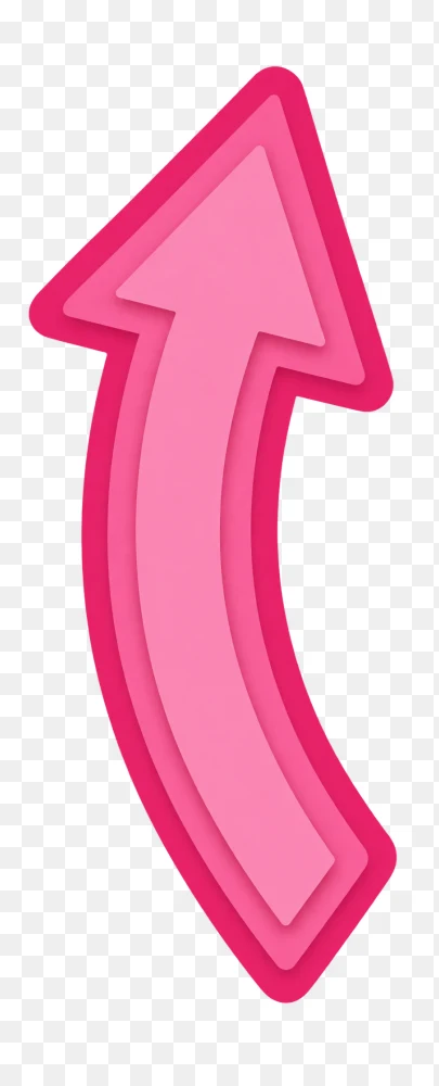 Curved Pink Arrow Transparent Background PNG Transparent Background