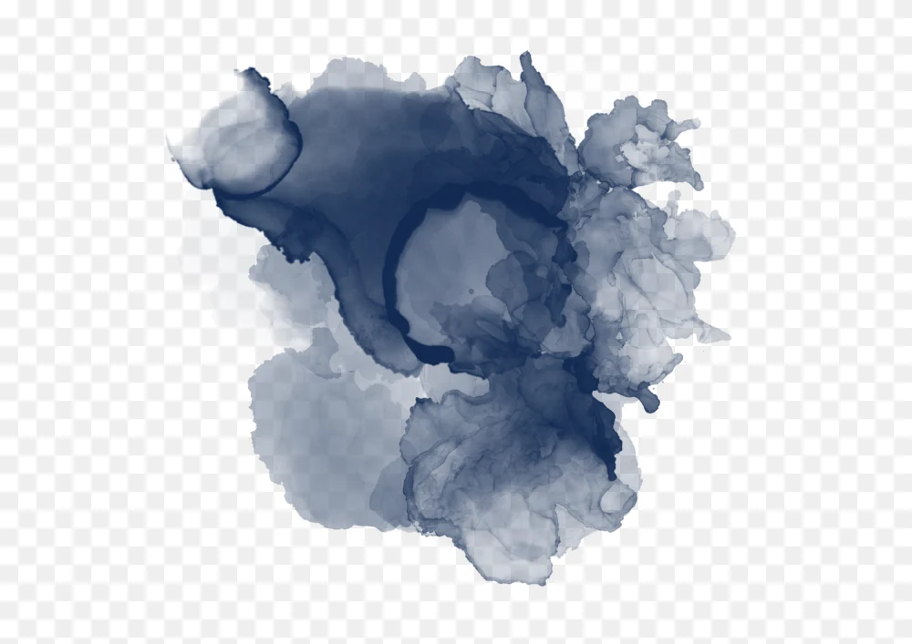 Dark Blue Ink Wash Transparent Background PNG Transparent Background