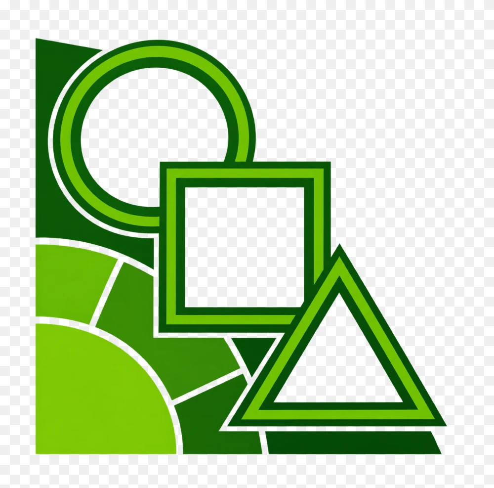 Geometric Green Shapes Transparent PNG  Transparent Background