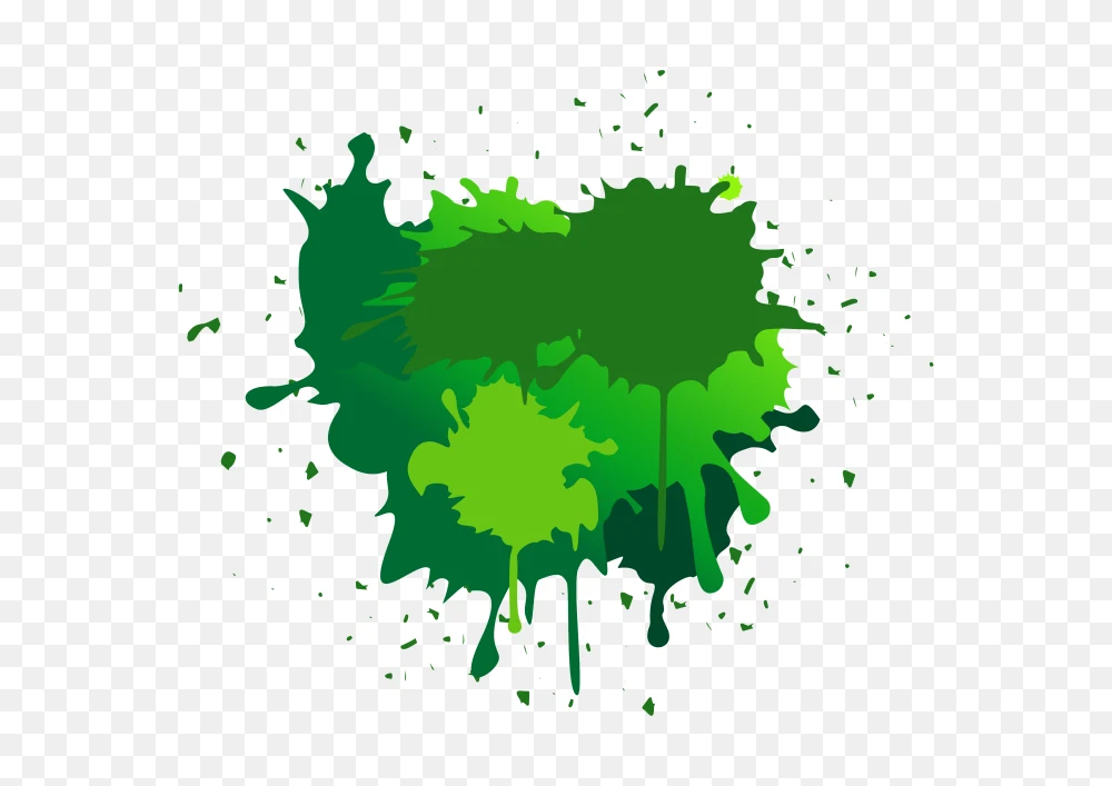 Green Ink Splatter Transparent PNG  Transparent Background