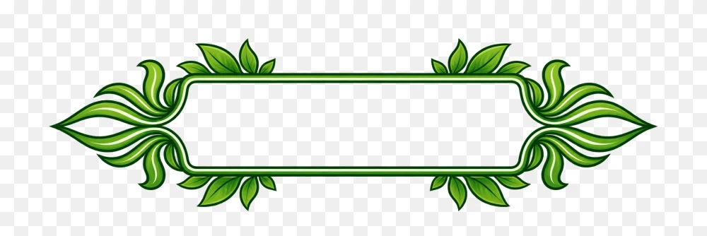 Green Leafy Floral Frame Border Transparent PNG  Transparent Background