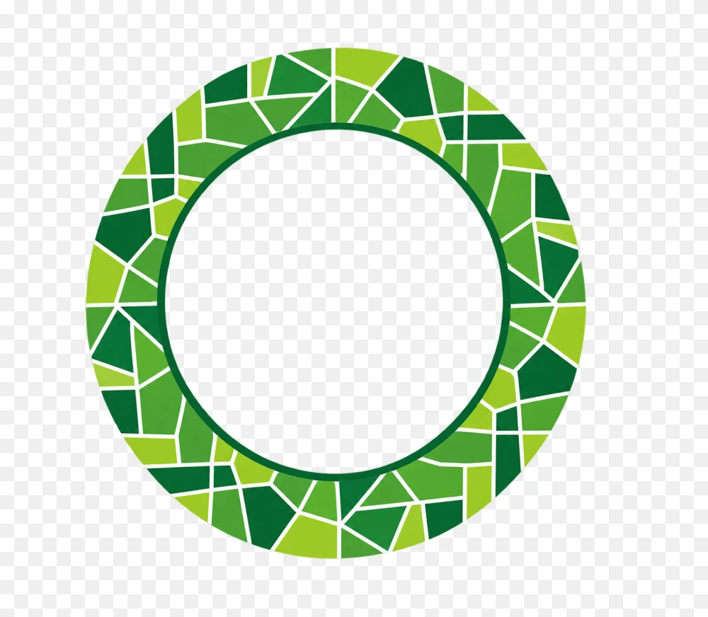 Green Mosaic Circular Frame Transparent PNG  Transparent Background