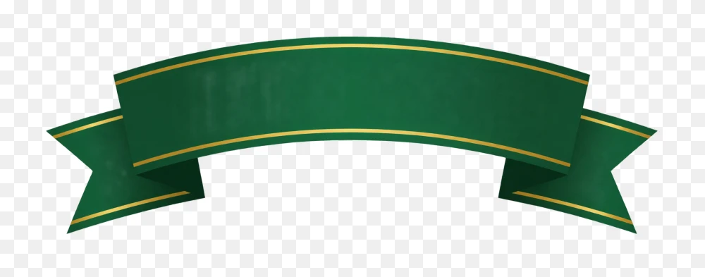 Green Ribbon Banner Transparent PNG  Transparent Background