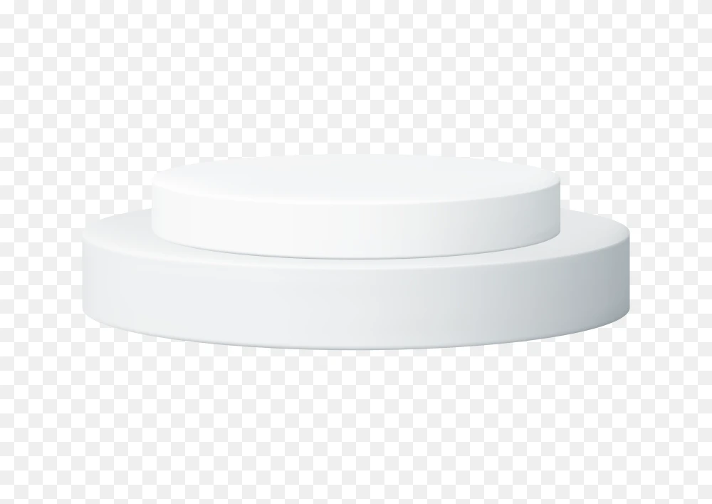 Minimalist White Two Tiered Round Pedestal Transparent PNG  Transparent Background