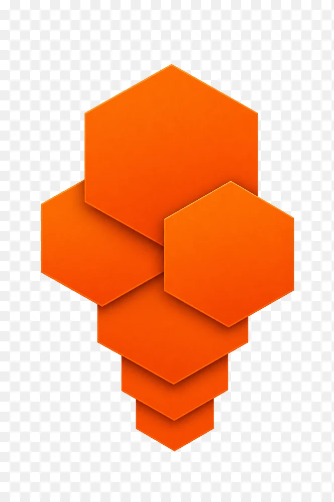 Orange Hexagon Cluster Transparent Background PNG Transparent Background
