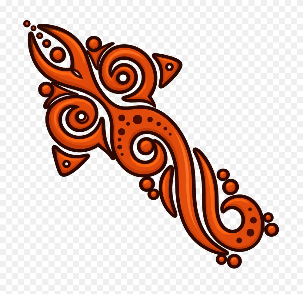 Orange Tribal Tattoo Vector Transparent PNG  Transparent Background