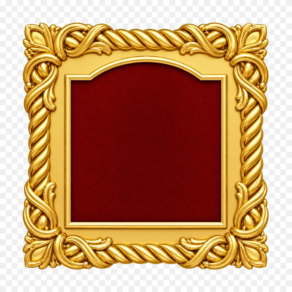 Ornate Gold Border Transparent Background PNG Transparent Background