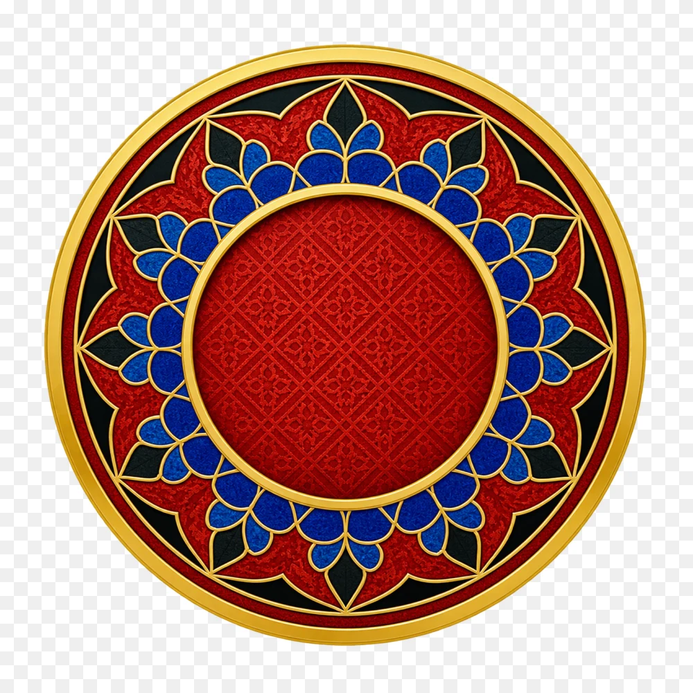 Ornate Golden Round Medallion Transparent PNG  Transparent Background