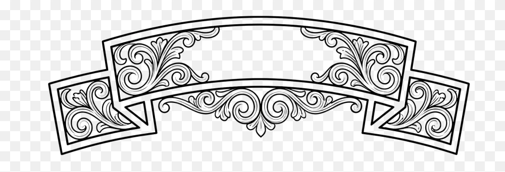 Ornate Vintage Scroll Banner Transparent PNG  Transparent Background