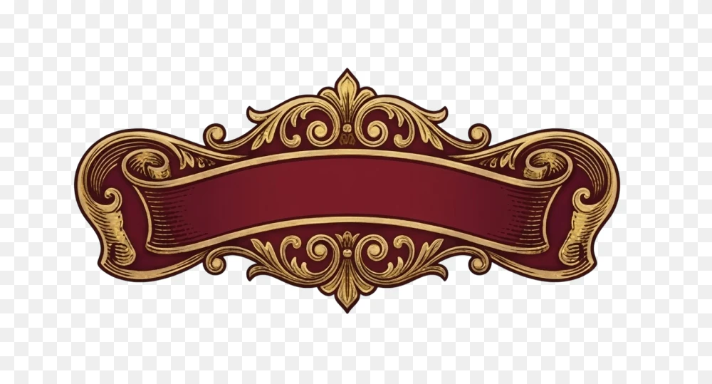 Ornate Vintage Scroll Banner Transparent PNG  Transparent Background