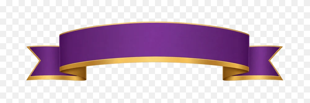 Purple Ribbon Banner Transparent Background PNG Transparent Background