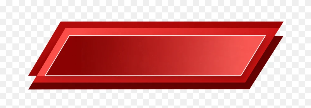 Red Parallelogram Banner Transparent Background PNG Transparent Background