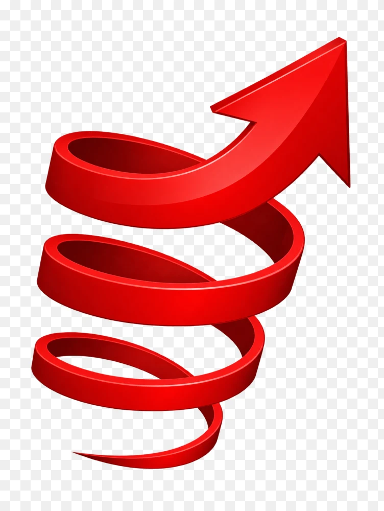 Red Spiral Arrow Transparent Background PNG Transparent Background