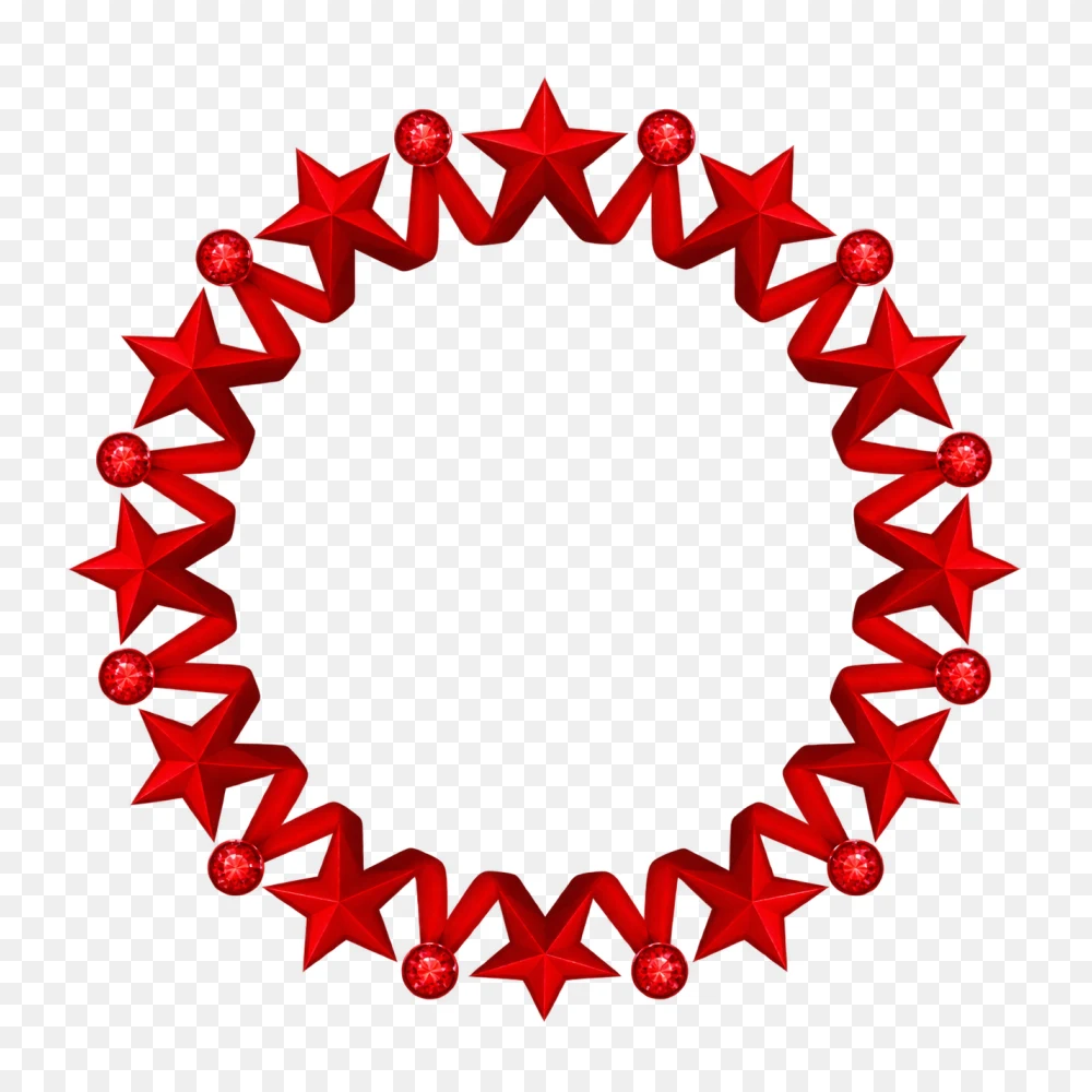 Red Star Circular Border Transparent PNG  Transparent Background