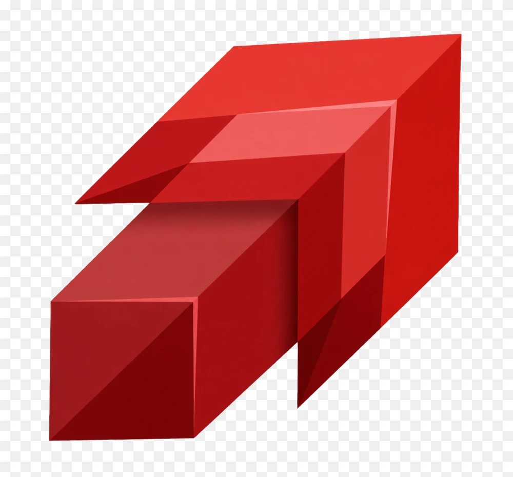 Red Three Dimensional Arrow Transparent Background PNG Transparent Background
