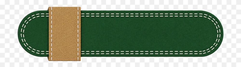 Stitched Green Label Transparent PNG  Transparent Background