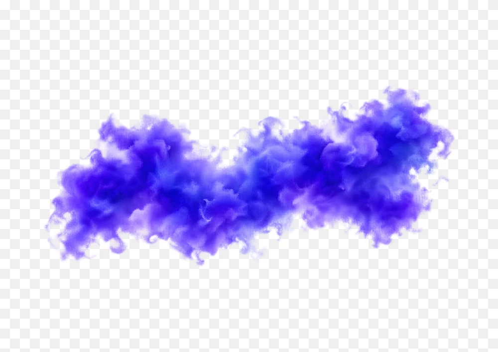 Vibrant Blue Smoke Cloud Transparent PNG  Transparent Background
