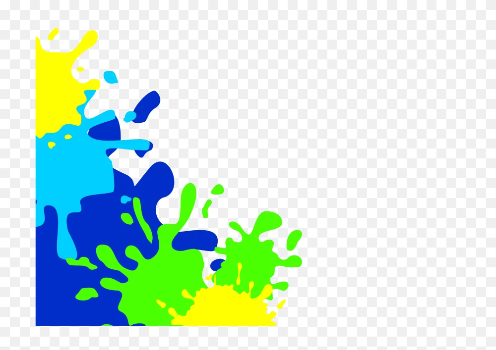 Vibrant Colorful Paint Splatters Transparent PNG  Transparent Background