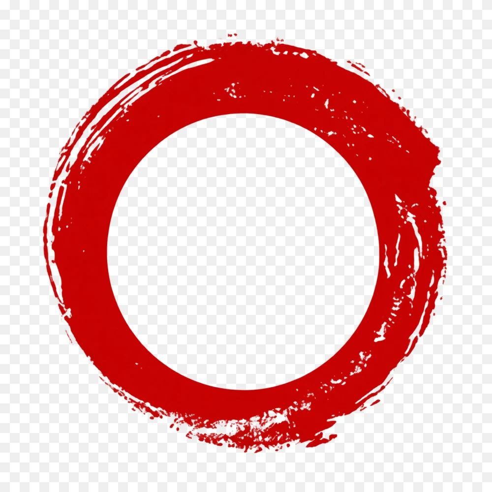 Vibrant Red Circular Brush Stroke Transparent Background PNG Transparent Background