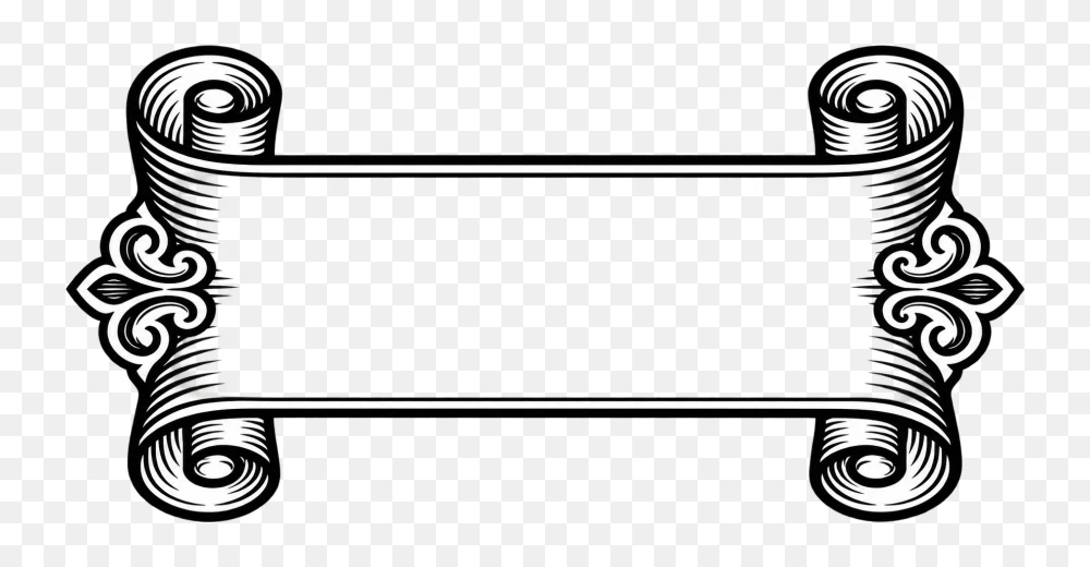 Vintage Ornate Scroll Banner Transparent PNG  Transparent Background