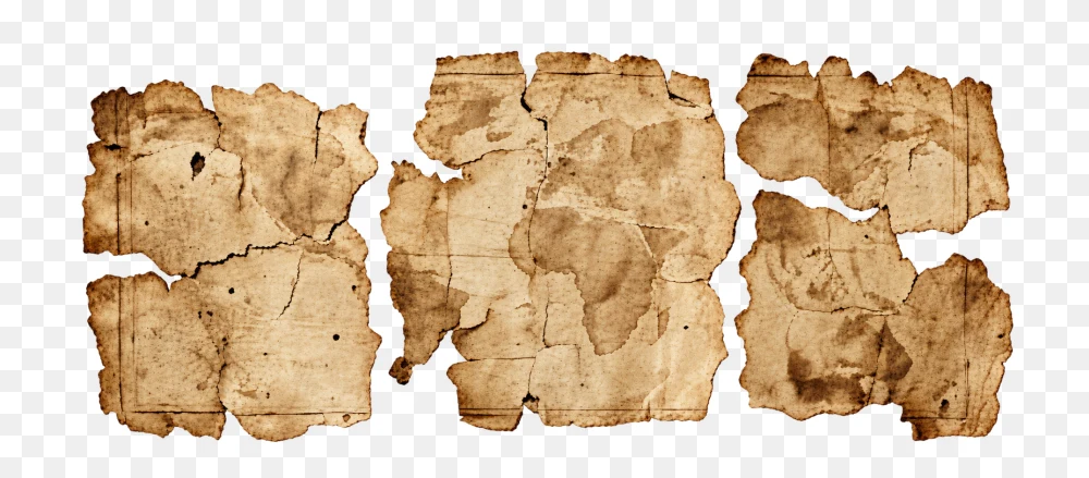 Vintage Tattered Parchment Map PNG Transparent Background  Transparent Background