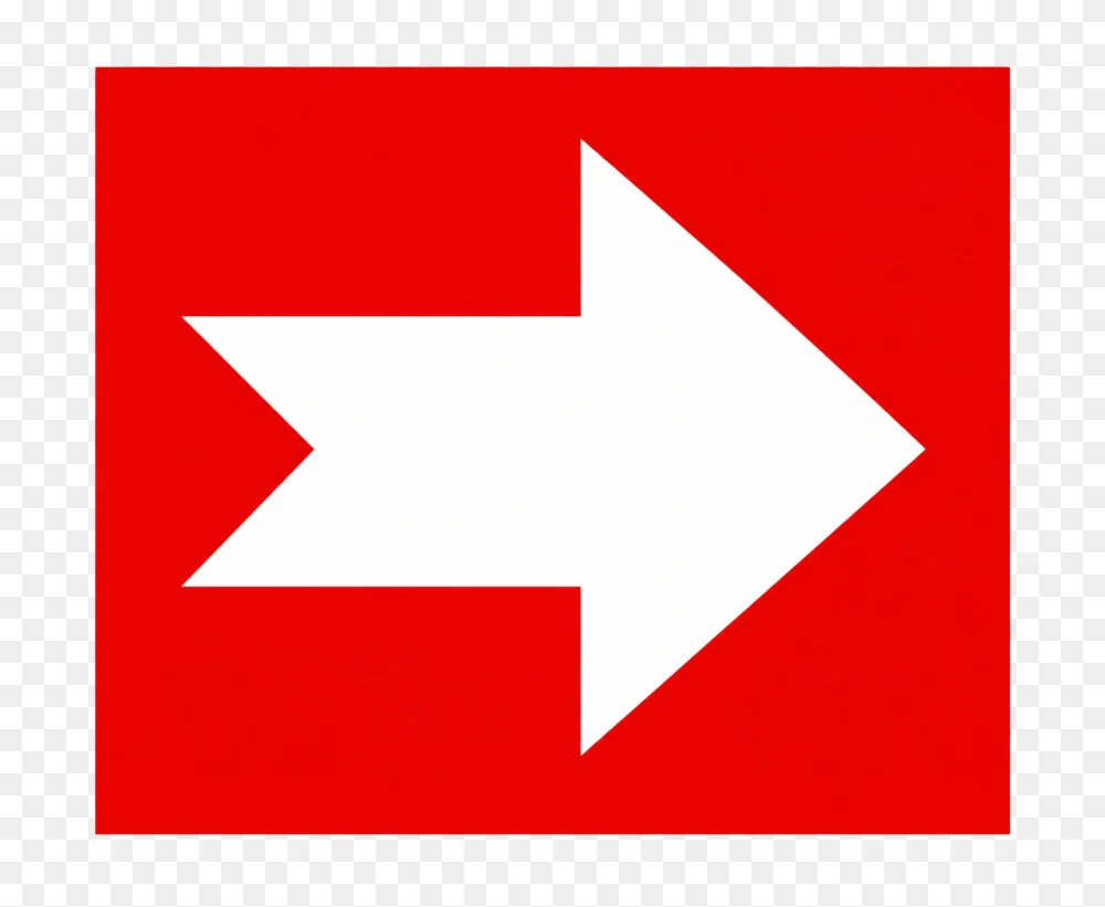 White Right Arrow Inside Red Square Transparent PNG  Transparent Background
