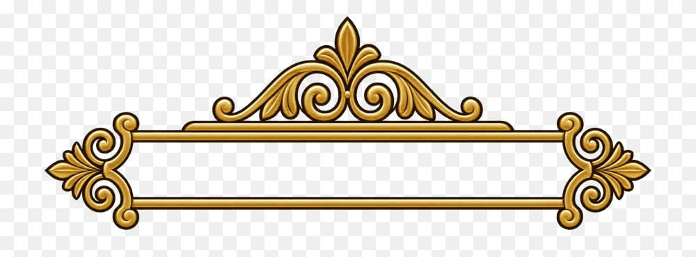 Ornate Gold Banner and Frame Transparent PNG  Transparent Background